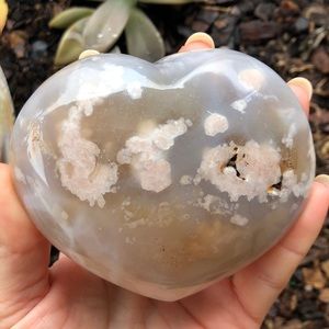 Flower Agate Heart